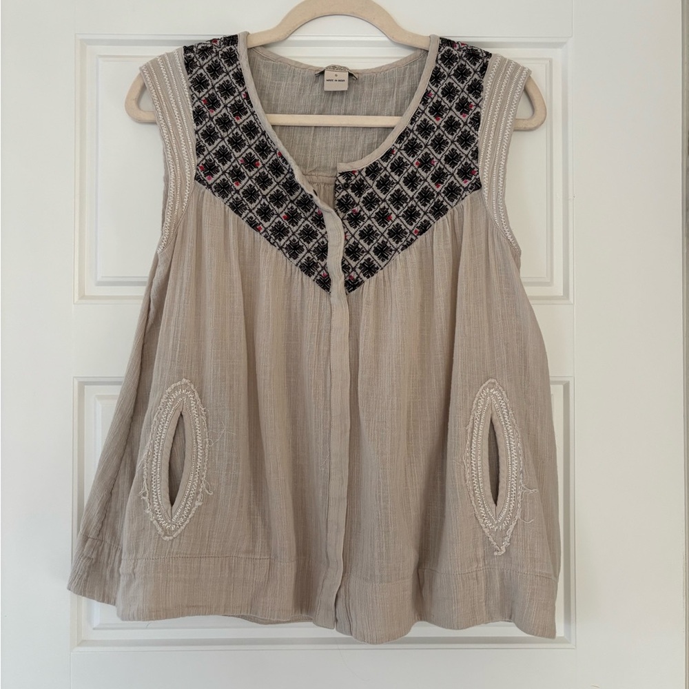 Lucky Brand Embroidered Top